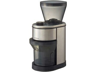 【台数限定！ご注文はお早めに！】 KOIZUMI 小泉成器 KKM-0400/S　コーヒーグラインダー シルバー コニカル式採用。粒度のバラつきが少ないため、より美味しいコーヒーに仕上げられます。 フィルターを受け皿に直接設置可能