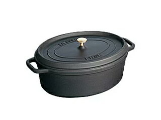 staub/ストウブ 〔ホーロー鍋〕 RST3508 ピコ・ココット オーバル(33cm)/ブラック 【ストウブ】【オーバル】【楕円】【ホーロー】