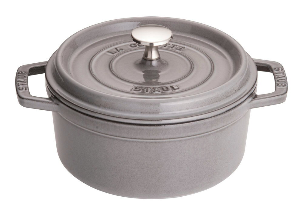 ピコ・ココット staub ストウブ ホーロー鍋 RST4735 ピコ・ココット ラウンド (18cm)/グレー プロユース（業務用）として販売されている国内正規販売ルートの商品です。家庭用に付属されている生涯保証書（シリアルナンバー）は付属されておりません。予めご了承ください。