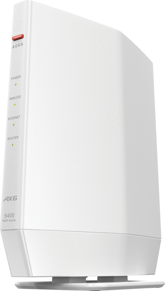 あす楽対応商品 BUFFALO バッファロー Wi-Fi 6(11ax)対応無線LANルーター 4803+573Mbps IPV6 WSR-5400AX6P/DWH ホワイト
