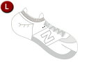 【在庫限り】 NewBalance/ニューバランス スニーカー柄ソックス 【L/25-27cm】 (WT/ホワイト) JASL8222