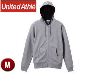 United Athle/ユナイテッドアスレ 521301 10.0オンス スウェットフルジップパーカ（パイル） 【M】 (ミックスグレー×ブラック)