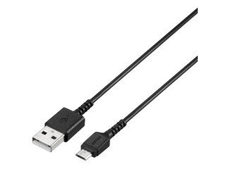 BUFFALO/バッファロー USB microBケーブル スリム 1.0m ブラック BSMPCMB110BK