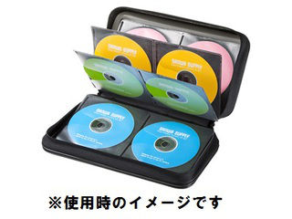 サンワサプライ DVD・CDセミハードケース(96枚収納・ブ