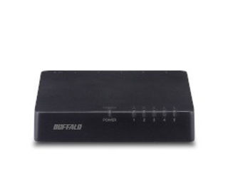 BUFFALO バッファロー 10/100Mbps対応 スイッチングハブ プラスチック筐体/電源外付けモデル 5ポート LSW4-TX-5EP/BKD ブラック