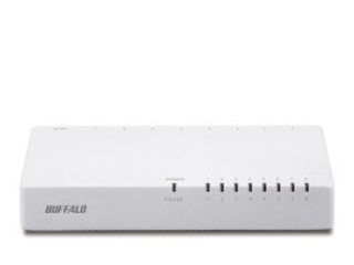 BUFFALO バッファロー 10/100Mbps対応 スイッチングハブ プラスチック筐体/電源外付けモデル 8ポート LSW4-TX-8EP/WHD ホワイト