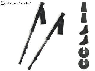 Northern Country/ノーザンカントリー TR3002 トレッキングポール 2本セット カーボンシャフト 【115cm】 (ブラック)