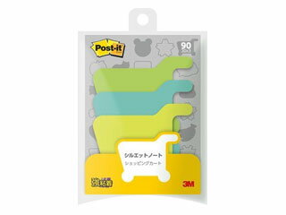 3M スリーエムジャパン Post-it ポスト・イット シルエット ショッピングカート 混色3色 SSS-KA 21_12mp10 3m_psta