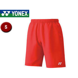 YONEX/ヨネックス 15048-496 UNIハーフパンツ（スリムフィット） 【S】 （サンセットレッド）