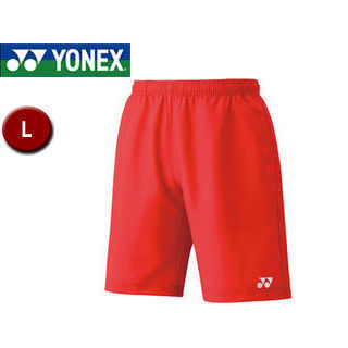 ヨネックス YONEX 15048-496 UNIハーフパンツ（スリムフィット） 【L】 （サンセットレッド）