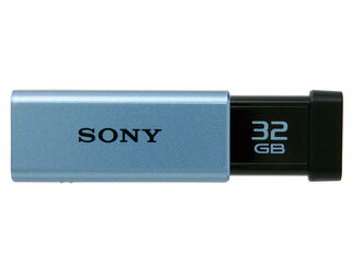 SONY/ソニー USB3.0対応 ノックスライド式高速USBメモリー 32GB キャップレス USM32GT-L ブルー