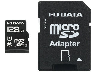 I・O DATA アイ・オー・データ microSDXCメモリーカード 128GB UHS-I UHSスピードクラス1対応 MSDU1-128GR SDカード変換アダプタ付き