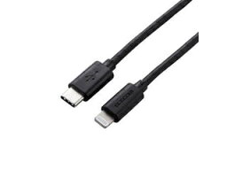 ELECOM/エレコム USB-C to Lightningケーブル(やわらか)0.7m ブラック MPA-CLY07BK