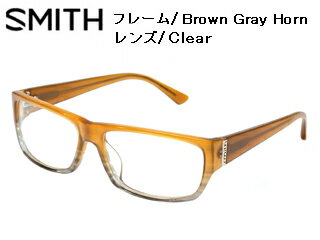 【nightsale】 Smith Optics/スミス 伊達メガネ NO.8 Brown Gray Horn 【レンズ／Clear】 【当社取扱いのスミス商品はすべて日本正規代理店取扱品です】