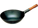 SS鉄プレス 木柄北京鍋30cm