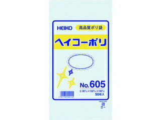 SHIMOJIMA シモジマ HEIKO/ヘイコー ポリ規格袋 ヘイコーポリ No.605 紐なし 006619500
