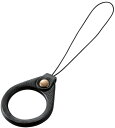 ELECOM エレコム スマートフォン用ストラップ/リングストラップ/レザー/ブラック P-STF03BK(2)