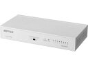 BUFFALO バッファロー Gigaスイッチングハブ 8ポート 電源内蔵 金属筐体 マグネット付き ホワイト LSW6-GT-8NS/WH