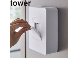 yamazaki tower YAMAZAKI 山崎実業 マグネットウェットシートホルダー タワー ホワイト tower tower-k