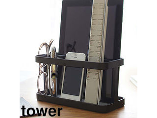 yamazaki　tower YAMAZAKI 山崎実業 tower タワー タブレット＆リモコンラック ブラック (7304) tower-l