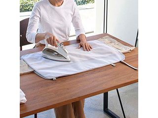 YAMAZAKI 山崎実業 くるくるあて布付きアイロンマット アルミ
