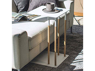 YAMAZAKI 山崎実業 差し込みサイドテーブル プレーン ホワイト