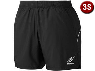 ニッタク Nittaku カルマルショーツ 男女兼用 3Sサイズ (ブラック×ホワイト) NW2509-01