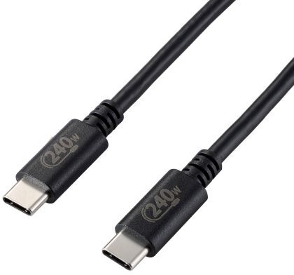 ELECOM エレコム USB2.0ケーブル/C-Cタイプ/認証品/USB Power Delivery対応/240W/1.0m/ブラック U2C-CCPE10NBK