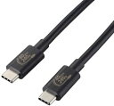 ELECOM エレコム USB4ケーブル/C-Cタイプ/認証品/USB Power Delivery対応/240W/1.0m/ブラック USB4-CCPE10N...