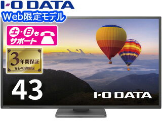 I・O DATA アイ・オー・データ Web限定モデル 4K対応 広視野角ADSパネル採用 43型ワイド液晶ディスプレイ EX-LDHU431DB 単品購入のみ可（同一商品であれば複数購入可） クレジットカード決済 代金引換決済のみ