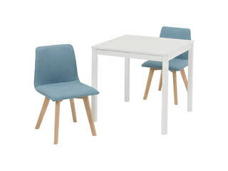 HAGIHARA ハギハラ メーカー直送代引不可 ダイニング3点セット ホワイト(テーブル)×ブルー(チェア) SH-8620WH-22BL-3S 同梱不可 ※沖縄・北海道・離島お届け不可/土日配送・配送時間指定不可