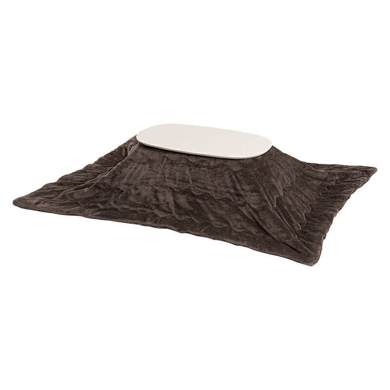 萩原 ハギハラ こたつ ホワイトウォッシュ＋うす掛け布団(ブラウン) 2点セット カルミナ950WS+ビケ950B..