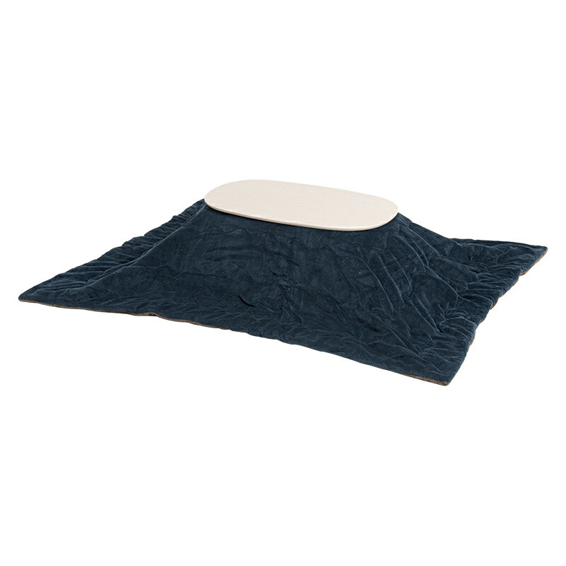 萩原 ハギハラ こたつ ホワイトウォッシュ＋うす掛け布団(ネイビー) 2点セット カルミナ950WS+ビケ950N..