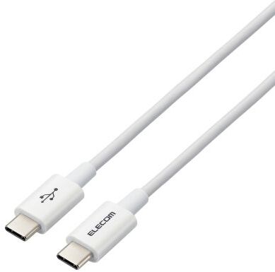 ELECOM エレコム USB Type-Cケーブル/USB PD対応/やわらか耐久/0.3m/ホワイト MPA-CCYS03NWH