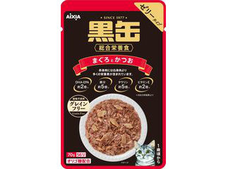 AIXIA アイシア 黒缶パウチ まぐろとかつお 70g