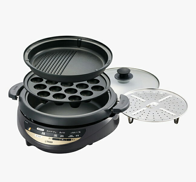 TIGER タイガー魔法瓶 CQG-B301-T(ブラウン) グリルなべ 3枚タイプ