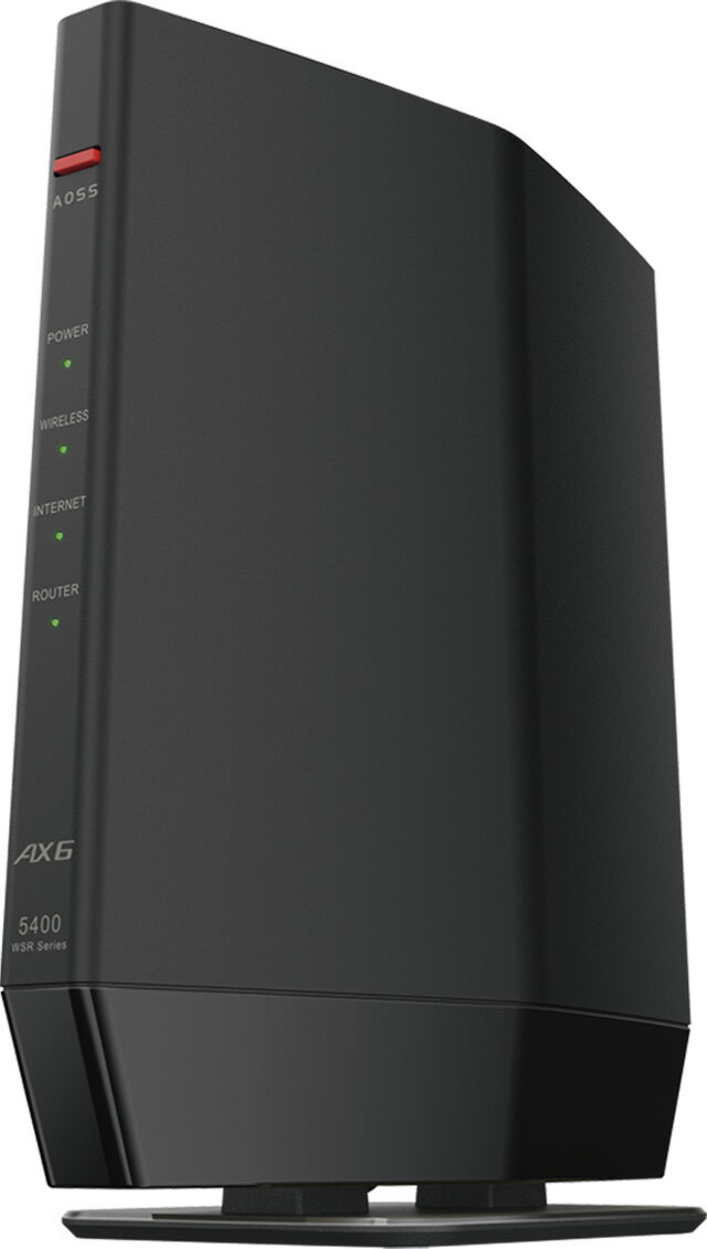 BUFFALO バッファロー Wi-Fi 6(11ax)対応無線LANルーター 4803+573Mbps IPV6 WSR-5400AX6P/DBK ブラック