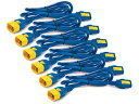 Ђ̓ViC_[GNgbNK戵X(F̔X)ł ViC_[GNgbNiAPCj Power Cord Kit (6 ea) Locking C13 to C14 0.6m Blue AP8702S-WWX590