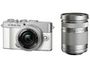 【納期約2週間かかります】 OLYMPUS オリンパス PEN E-P7 EZダブルズームキット ホワイト ミラーレス一眼カメラ スナップ撮影に最適 EP7EZ...