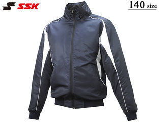 SSK エスエスケイ 【ジュニア】ジュニア グラウンドコート フロントフルZIP(中綿)【ネイビー×ホワイト..