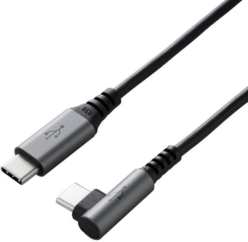 ELECOM エレコム USB2.0ケーブル/C-Cタイプ/L字コネクタ/認証品/PD対応/3A出力/1.5m/ブラック U2C-CCL15NBK ELECOM エレコム USB2.0ケーブル/C-Cタイプ/L字コネクタ/認証品/PD対応/3A出力/1.5m/ブラック U2C-CCL15NBK