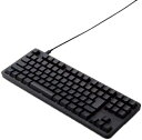 ELECOM エレコム 有線メカニカルキーボード/Leggero/Type-C着脱式/テンキーレス/静音赤軸/吸音シート/ブラック TK-MC30UKPBK(2)