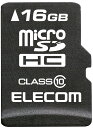 ELECOM GR MicroSDHCJ[h/f[^T[rXt/Class10/16GB MF-MSD016GC10R