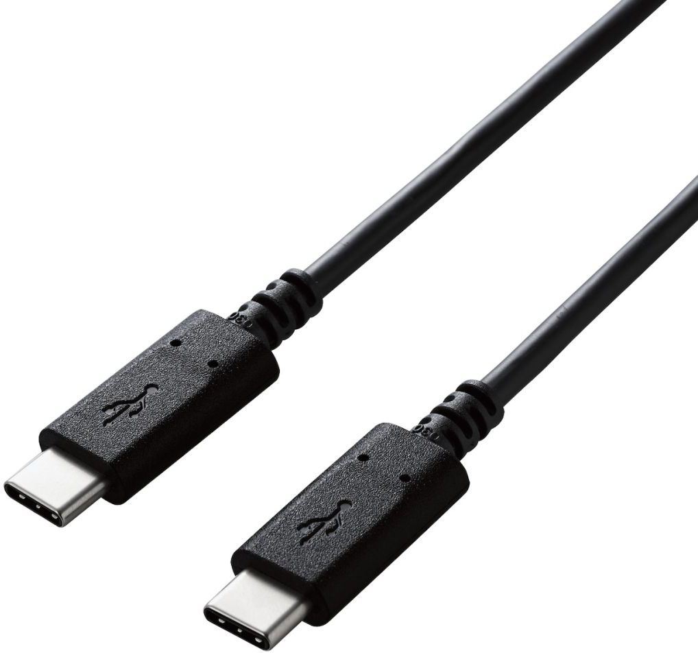 ELECOM エレコム USB2.0ケーブル/C-Cタイプ/認証品/PD対応/3A出力/0.5m/ブラック U2C-CC05NBK2