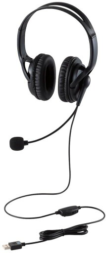 ELECOM エレコム 有線ヘッドセット/両耳オーバーヘッド/大型/USB-A/1.8m/ブラック HS-HP02SUBK ELECOM エレコム 有線ヘッドセット/両耳オーバーヘッド/大型/USB-A/1.8m/ブラック HS-HP02SUBK