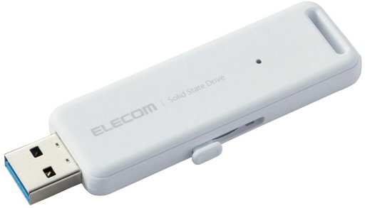 ELECOM エレコム 外付けSSD/ポータブル/USB3.2(Gen2)対応/スライド式/500GB/ホワイト ESD-EMB0500GWH ELECOM エレコム 外付けSSD/ポータブル/USB3.2(Gen2)対応/スライド式/500GB/ホワイト ESD-EMB0500GWH