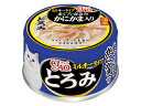 焼津産本格かつおだし、北海道産本格ほたてだしを使用。とろりとしたスープが、具材に程よく絡まりおいしくいただけます。緑茶消臭成分配合。とろみタイプ。まぐろささみにカニカマを加えました。【原材料】鶏肉(ささみ)、乳製品、まぐろ、かに風味かまぼこ、かつお節エキス、糖類(オリゴ糖等)、植物性油脂、増粘剤(加工でん粉)、ミネラル類、調味料(アミノ酸等)、増粘多糖類、ビタミンE、緑茶エキス 商品情報 保証成分たんぱく質7.5％以上、脂質1.2％以上、粗繊維0.1％以下、灰分1.5％以下、水分90.0％以下エネルギー約45kcal/缶賞味期限3年原産国または製造地日本 010605000　