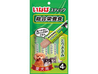 ・ささみをゼリーでコーティングしたスティック状のごはんです。・愛犬の好きなチキンエキスを加えて風味豊かに仕上げました。・スルッと出しやすく、こぼれにくくて便利。・総合栄養食のため、日々の食事にお使いいただけます。 商品情報 原材料鶏肉(ささみ)、鶏脂、チキンエキス、寒天、酵母エキス、増粘安定剤(加工でん粉、増粘多糖類)、ミネラル類(Ca、Fe、Cu、Mn、Zn、I、P、Mg、Se)、ビタミン類(A、D3、E、B1、B2、B12、コリン、葉酸)、紅麹色素、パプリカ色素保証成分たんぱく質6.5％以上、脂質4.0％以上、粗繊維0.4％以下、灰分2.5％以下、水分86.0％以下エネルギー約13kcal/本賞味期限24ヶ月原産国または製造地タイ 032831000　