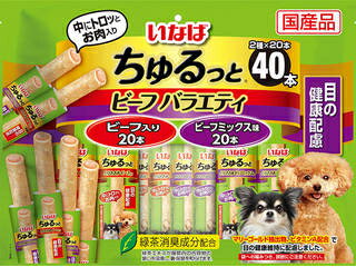 INABA いなばペットフード いなば ちゅるっと ビーフバラエティ 目の健康配慮 40本