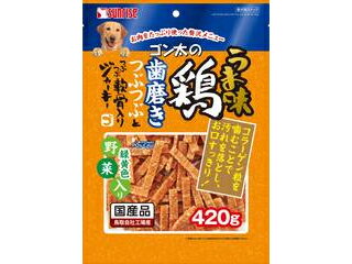 MG マルカン ゴン太のうま味鶏 歯磨きつぶつぶとつぶつぶ軟骨入りジャーキー 緑黄色野菜入り 420g